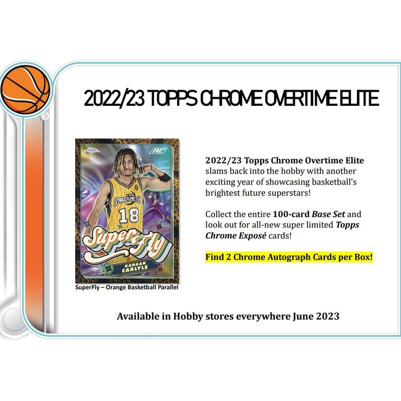 2022-23 Topps Chrome Overtime Elite Basketball Hobby Box