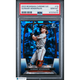 Gunnar Henderson 2023 Bowman Chrome Sapphire Edition #10 PSA 10