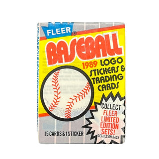 1989 Fleer Baseball Trading Cards & Sticker Pack