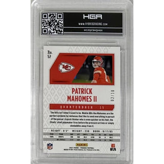 Patrick Mahomes II, 2021 Panini Phoenix Black Lazer, #57, HGA: 9.5