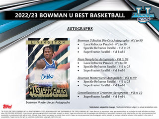 2022-23 Bowman University Best Basketball Hobby Mini Box