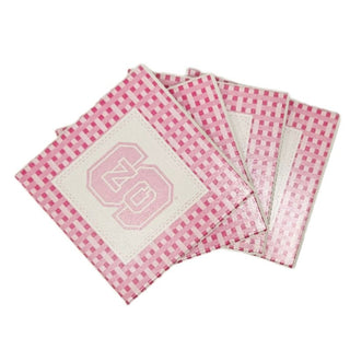 Coaster: North Carolina State University - 4 Coaster Set in Pink