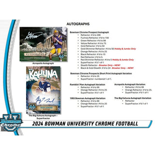 2024 Bowman University Chrome Football Monster Box PRE-SALE