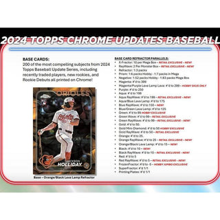 2024 Topps Chrome Update Series Baseball Jumbo Hobby Box