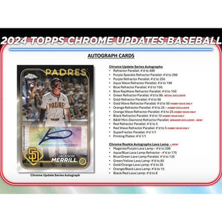 2024 Topps Chrome Update Series Baseball Jumbo Hobby Box