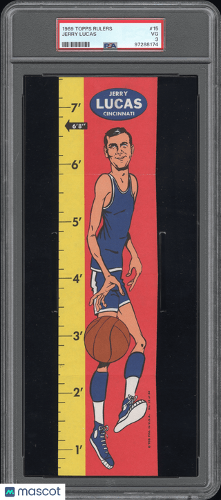 Jerry Lucas 1969 Topps Rulers #15 PSA 3