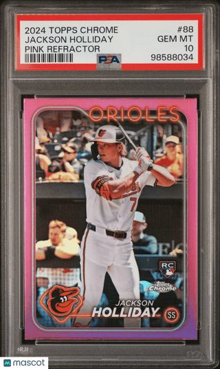 Jackson Holliday 2024 Topps Chrome #88 PSA 10 - Pink Refractor