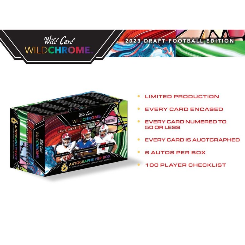 2023 Wild Card Wildchrome Draft Football Hobby Box Price Release Date  Checklist