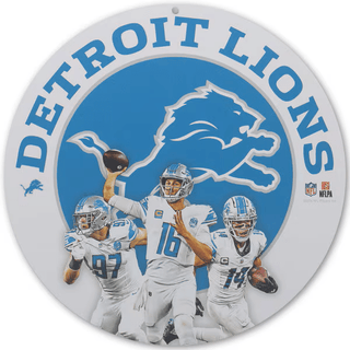 Metal Sign: Detroit Lions