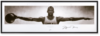 Michael Jordan Autographed “Wings” Poster Framed