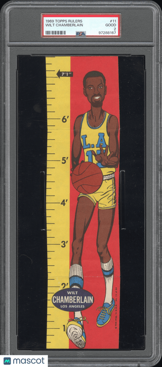 Wilt Chamberlain 1969 Topps Rulers #11 PSA 2