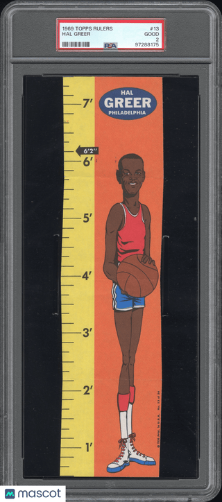 Hal Greer 1969 Topps Rulers #13 PSA 2