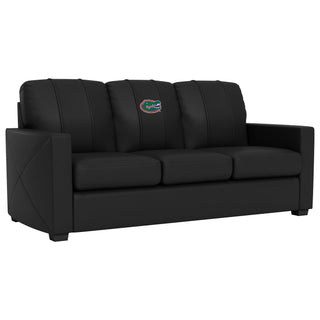 Silver Sofa with Florida Gators Primary Logo Panel