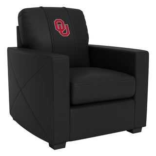 Silver Club Chair with Oklahoma Sooners Logo