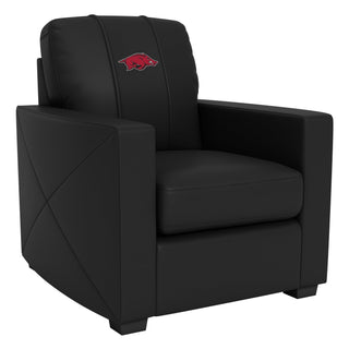 Silver Club Chair with Arkansas Razorbacks Logo