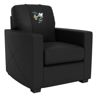 Silver Club Chair with Georgia Tech Yellow Jackets Alternate Buzz Logo