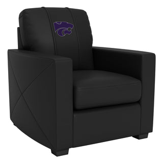 Silver Club Chair with Kansas State Wildcats Logo