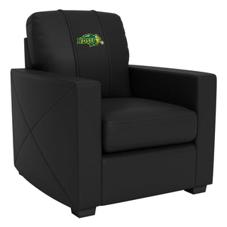 Silver Club Chair with North Dakota State Bison Primary Logo