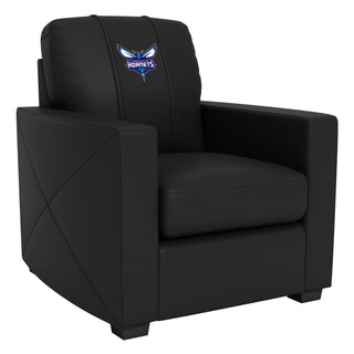 Silver Club Chair with Charlotte Hornets Primary Logo