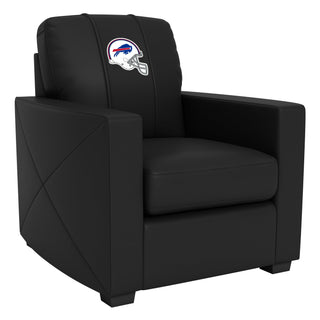 Silver Club Chair with Buffalo Bills Helmet Logo