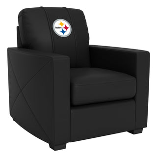 Silver Club Chair with Pittsburgh Steelers Primary Logo