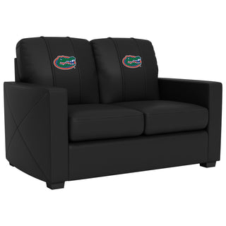 Silver Loveseat with Florida Gators Primary Logo Panel