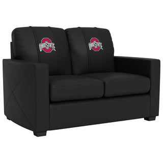 Silver Loveseat with Ohio State Primary Logo