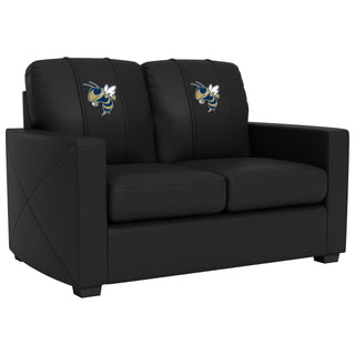 Silver Loveseat with Georgia Tech Yellow Jackets Alternate Buzz Logo