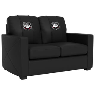 Silver Loveseat with Georgia Bulldogs Alternate Logo