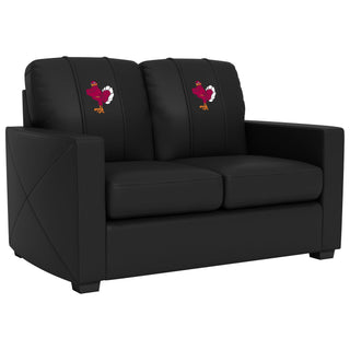 Silver Loveseat with Virginia Tech Hokies Stand Logo