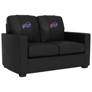 Silver Loveseat with Buffalo Bills Primary Logo