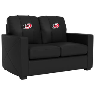 Silver Loveseat with Carolina Hurricanes Logo