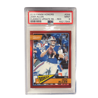 Josh Allen 2018 Panini Honors Classics Update Rookies #306 PSA 9