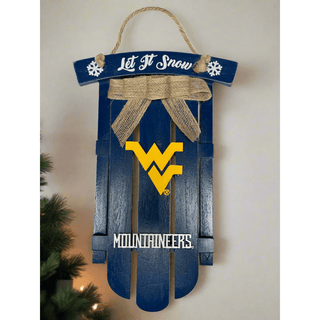 Sign: West Virigina Mountaineers - Sled