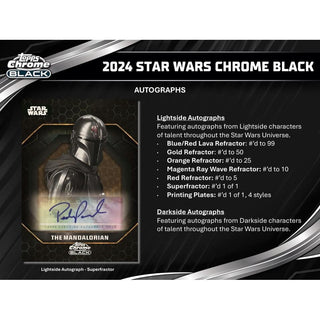 2024 Topps Star Wars Chrome Black Hobby Box