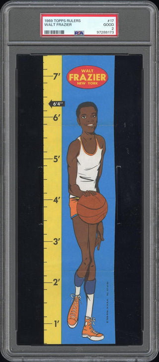 Walt Frazier 1969 Topps Rulers #17 PSA 2