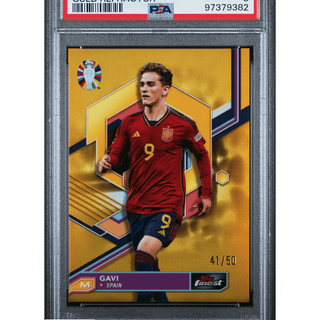 Gavi 2023 Topps Finest Road To UEFA Euro 2024 #77 PSA 8