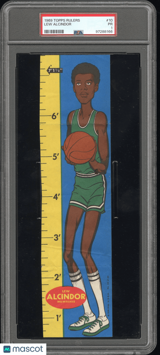 Lew Alcindor 1969 Topps Rulers #10 PSA 1