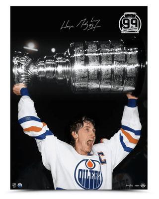 Wayne Gretzky Autographed “The Great One’s First 40th Anniversary Logo” 30x40