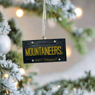 Ornament: West Virginia Mountaineers - License Plate