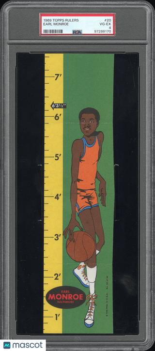 Earl Monroe 1969 Topps Rulers #20 PSA 4