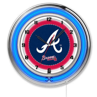 Clock: Atlanta Braves - Neon