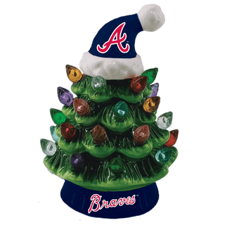 4 inch LED Tabletop: Atlanta Braves Christmas Tree