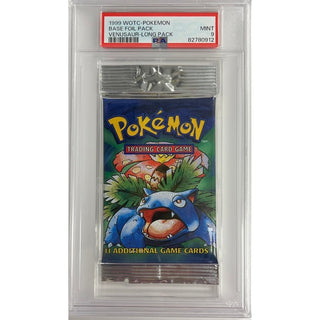 Venusaur - Long Pack 1999 WOTC Pokémon Base Foil Pack PSA 9