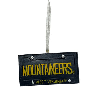 Ornament: West Virginia Mountaineers - License Plate