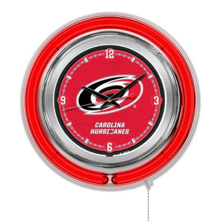 Clock: Carolina Hurricanes - Neon