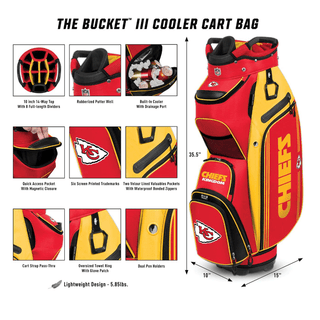 Golf Bag: Kansas City Chiefs Bucket III Cooler Cart Bag