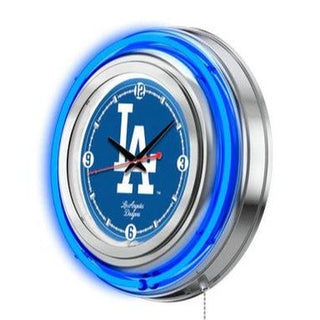 Clock: Los Angeles Dodgers - Neon