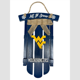 Sign: West Virigina Mountaineers - Sled