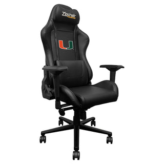 Xpression Pro Gaming Chair with University of Miami Hurricanes Logo